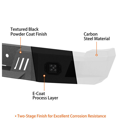 Off Road Rear Bumper For 1988-1998 Chevy C/K 1500 2500 Fleetside - LandShaker