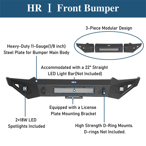 19-24 Ram 1500 Front Bumper (Excluding EcoDiesel, Rebel & TRX, Classic Models) - LandShaker