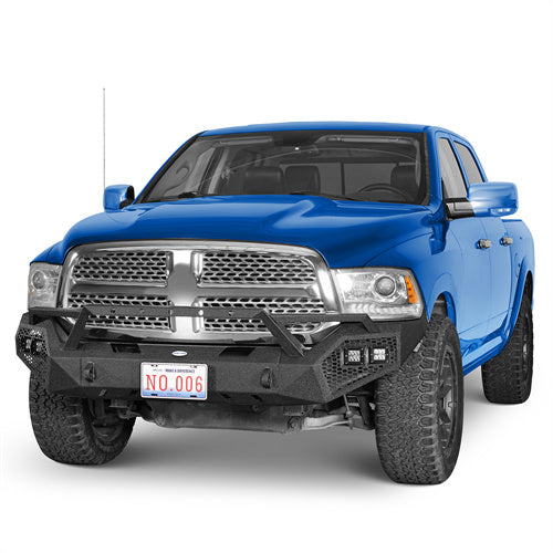 Front Bumper w/ Winch Plate & Grill Guard (13-18 Ram 1500, Excluding Rebel) - LandShaker