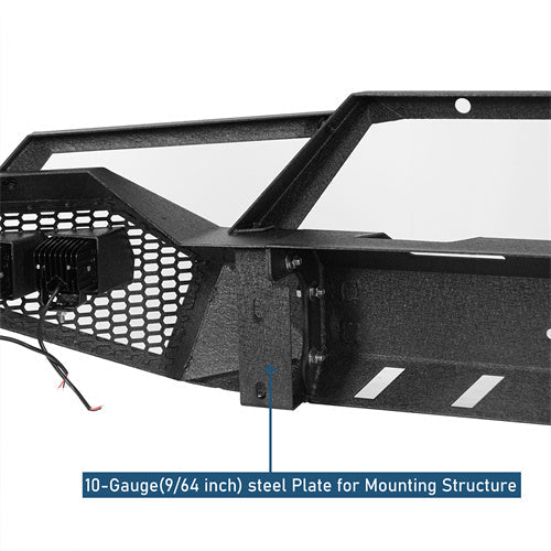 Front Bumper w/ Winch Plate & Grill Guard (13-18 Ram 1500, Excluding Rebel) - LandShaker