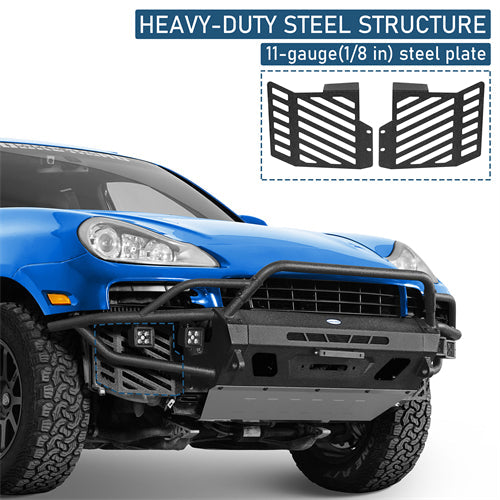 Radiator Guard Protection Plate Kit For 2008-2010 Porsche Cayenne 957 - Landshaker4x4