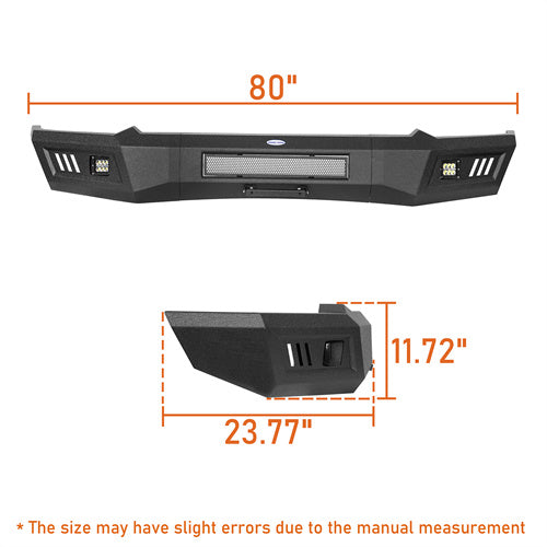 19-24 Ram 1500 Front Full-Width Bumper (Excluding EcoDiesel, Rebel & TRX, Classic Models) - LandShaker
