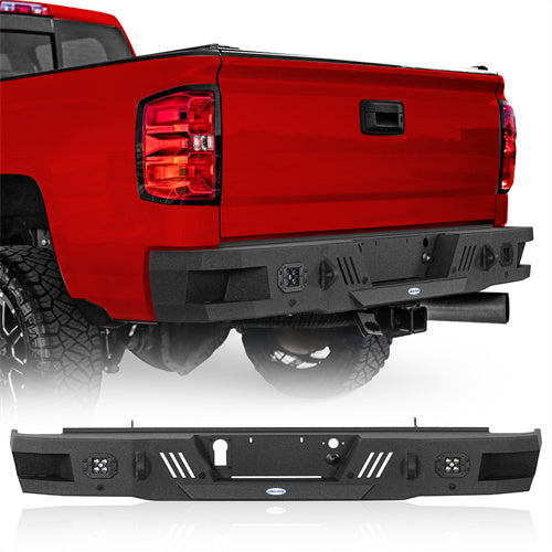 Rear Bumper For 2011-2019 Chevy Silverado 2500HD/3500HD & GMC Sierra 2500HD/3500HD - Landshaker4x4