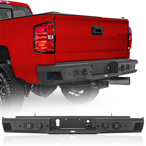 Rear Bumper For 2011-2019 Chevy Silverado 2500HD/3500HD & GMC Sierra 2500HD/3500HD - Landshaker4x4