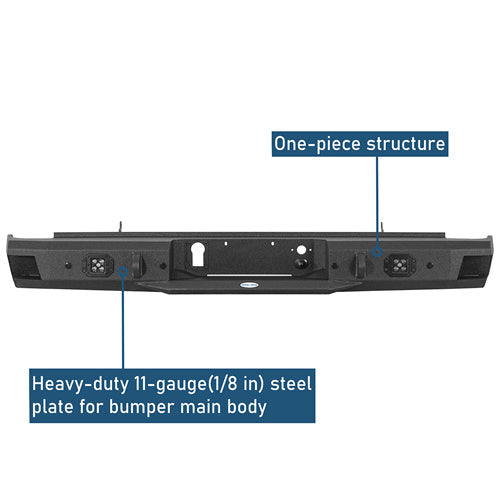 Rear Bumper For 2011-2019 Chevy Silverado 2500HD/3500HD & GMC Sierra 2500HD/3500HD - Landshaker4x4