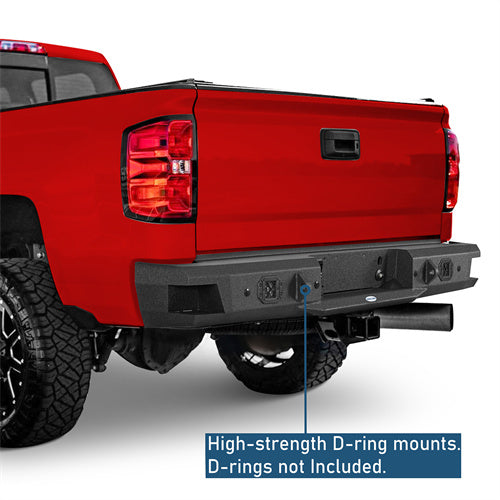 Rear Bumper For 2011-2019 Chevy Silverado 2500HD/3500HD & GMC Sierra 2500HD/3500HD - Landshaker4x4
