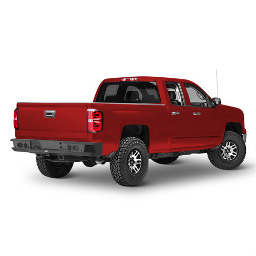 Off-Road Rear Bumper w/ LED spotlights For 2007-2018 Chevy Silverado 1500