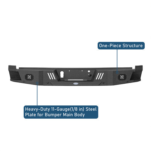 Aftermarket Guardian I Rear Bumper For 2021-2025 Ford F-150(Excluding Raptor & Tremor) - LandShaker