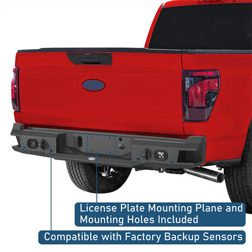 Aftermarket Rear Bumper For 2021-2025 Ford F-150(Excluding Raptor & Tremor)