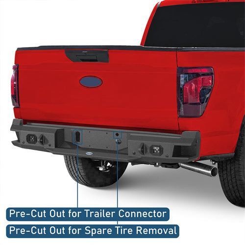 Aftermarket Rear Bumper For 2021-2025 Ford F-150(Excluding Raptor & Tremor)