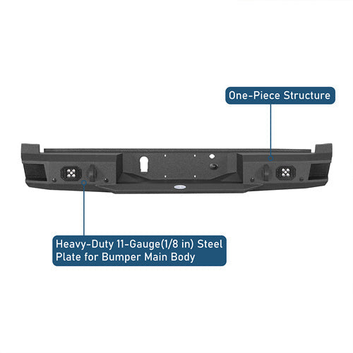 Aftermarket Rear Bumper For 2021-2025 Ford F-150(Excluding Raptor & Tremor)