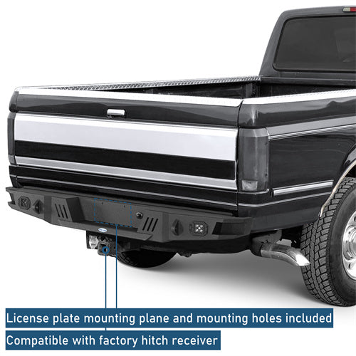 Aftermarket Rear Bumper For 1992-1996 Ford F-150 F-250 F-350 - Landshaker4x4
