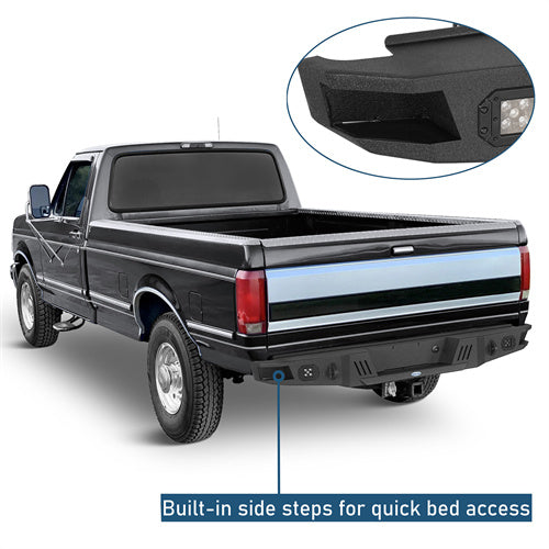 Aftermarket Rear Bumper For 1992-1996 Ford F-150 F-250 F-350 - Landshaker4x4