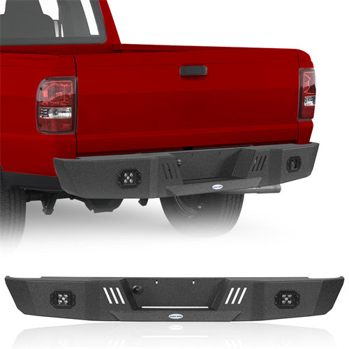 Off-Road Rear Bumper w/ LED Spotlights For 1993-2011 Ford Ranger Fleetside - Landshaker4x4