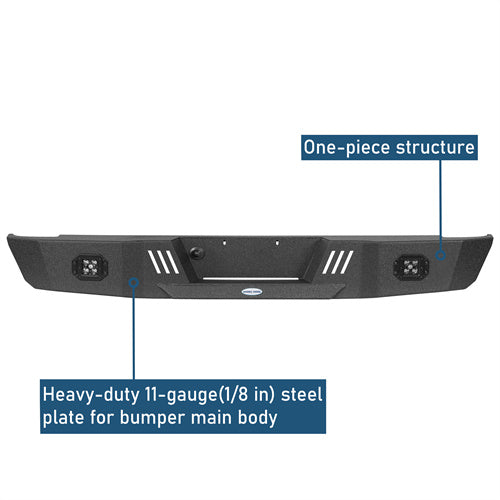 Off-Road Rear Bumper w/ LED Spotlights For 1993-2011 Ford Ranger Fleetside - Landshaker4x4