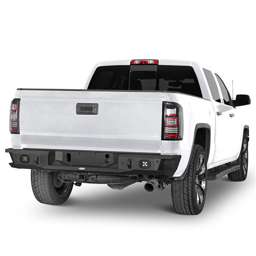 Road Trip Rear Bumper w/ LED Spotlights For 2007-2018 GMC Sierra 1500 - LandShaker4x4