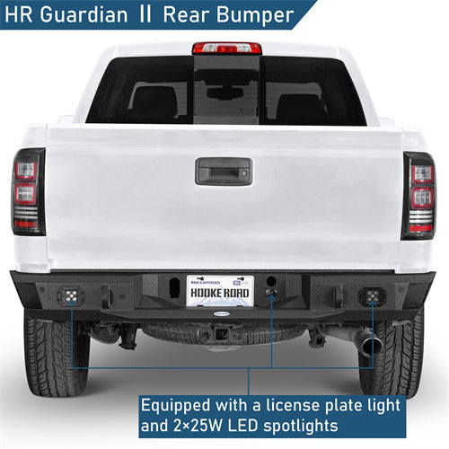 Road Trip Rear Bumper w/ LED Spotlights For 2007-2018 GMC Sierra 1500 - LandShaker4x4