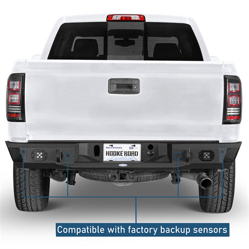 Road Trip Rear Bumper w/ LED Spotlights For 2007-2018 GMC Sierra 1500 - LandShaker4x4