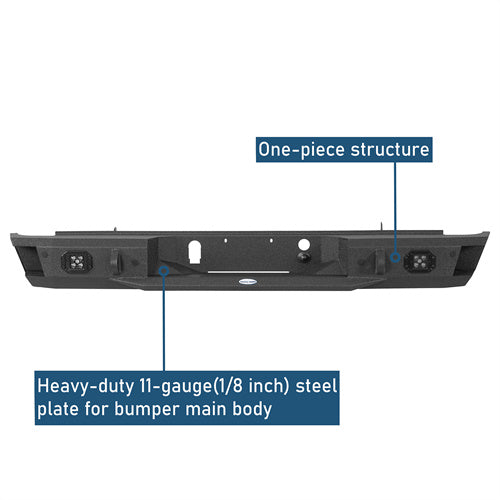 Road Trip Rear Bumper w/ LED Spotlights For 2007-2018 GMC Sierra 1500 - LandShaker4x4