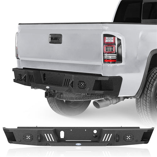 Rear Bumper w/ LED Spotlights For 2007-2018 GMC Sierra 1500 - Landshaker4x4