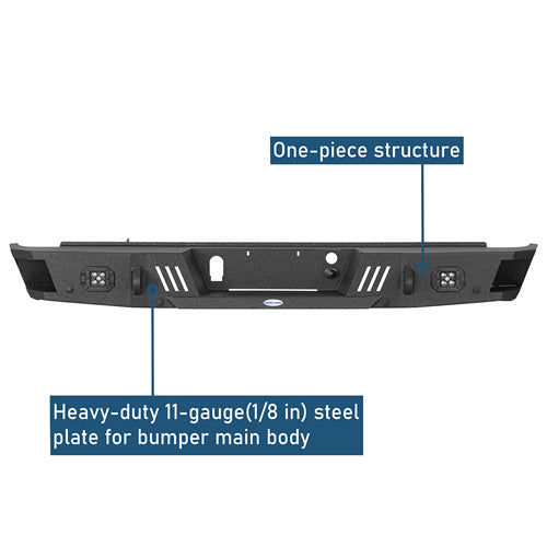 Rear Bumper w/ LED Spotlights For 2007-2018 GMC Sierra 1500 - Landshaker4x4