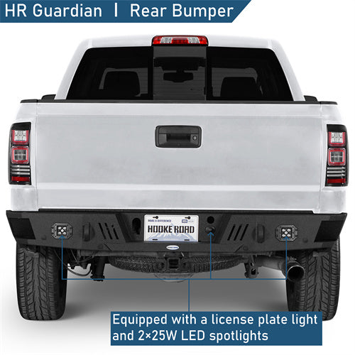 Rear Bumper w/ LED Spotlights For 2007-2018 GMC Sierra 1500 - Landshaker4x4