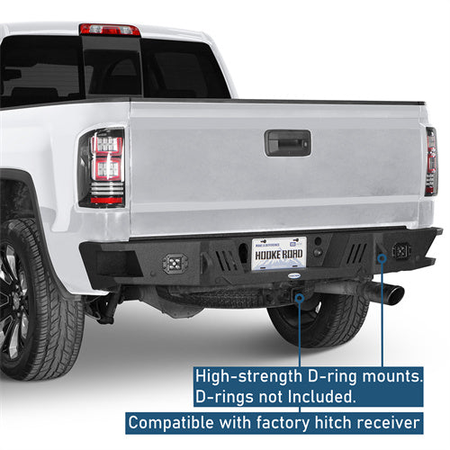 Rear Bumper w/ LED Spotlights For 2007-2018 GMC Sierra 1500 - Landshaker4x4