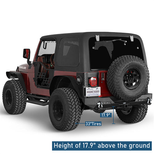 Car Bumper Rear Bumper w/ LED Lights For 1997-2006 Jeep Wrangler TJ - LandShaker4x4