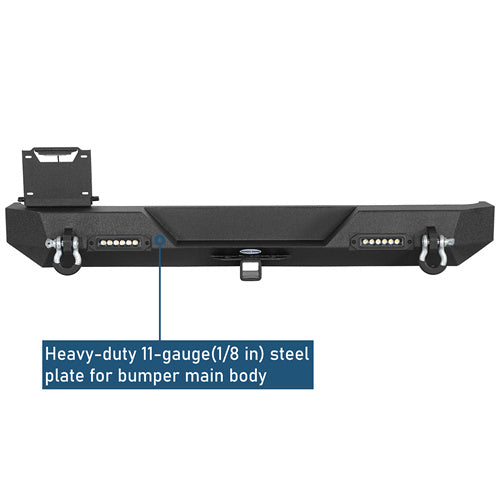 Car Bumper Rear Bumper w/ LED Lights For 1997-2006 Jeep Wrangler TJ - LandShaker4x4
