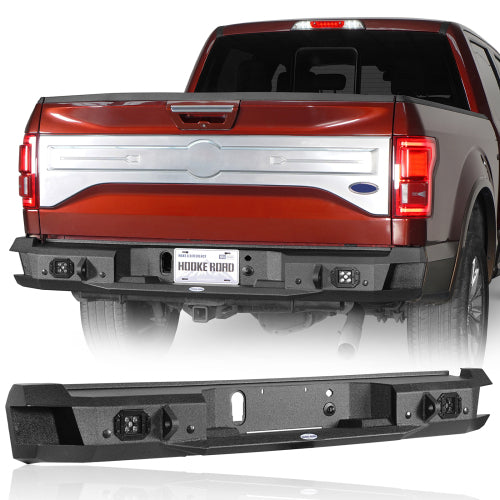 15-17 Ford F-150 Rear Bumper w/25W Spotlight (Excluding Raptor) - LandShaker
