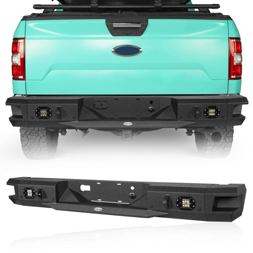 Rear Bumper w/ LED Floodlights (18-20 Ford F-150, Excluding Raptor) - LandShaker