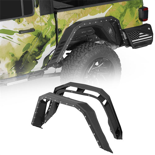 Armour Style Rear Fender Flares For 2020-2025 Jeep Gladiator JT - Ultralisk4x4
