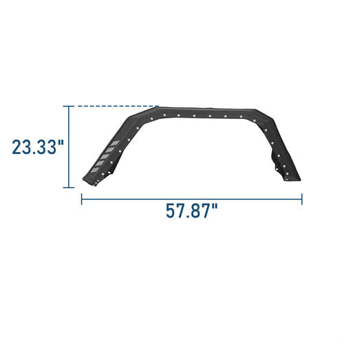 Armour Style Rear Fender Flares For 2020-2025 Jeep Gladiator JT - Ultralisk4x4