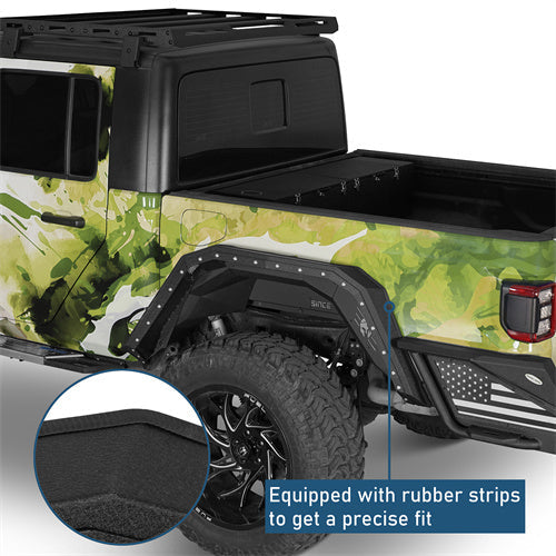 Armour Style Rear Fender Flares For 2020-2025 Jeep Gladiator JT - Ultralisk4x4