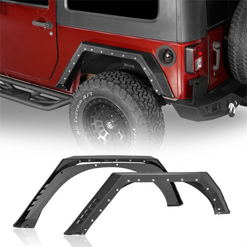 Bulwark Rear Fender Flares For 2007-2018 Jeep Wrangler JK 2-Door - LandShaker