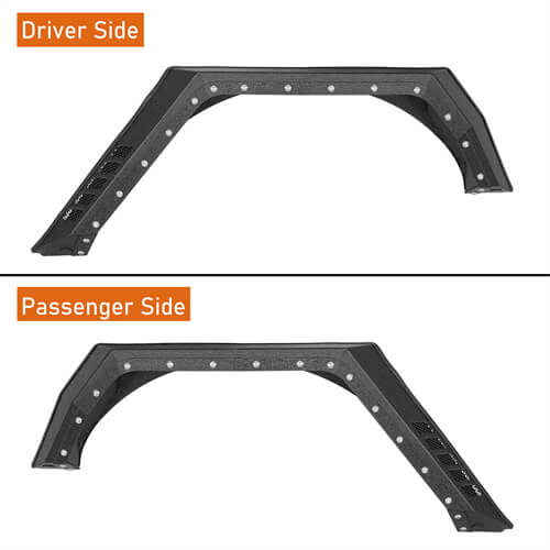 Bulwark Rear Fender Flares For 2007-2018 Jeep Wrangler JK 4-Door - LandShaker