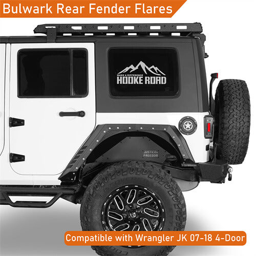Bulwark Rear Fender Flares For 2007-2018 Jeep Wrangler JK 4-Door - LandShaker