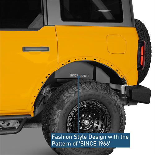 Rear Inner Fender Liners (21-24 Ford Bronco, Excluding Raptor) - LandShaker