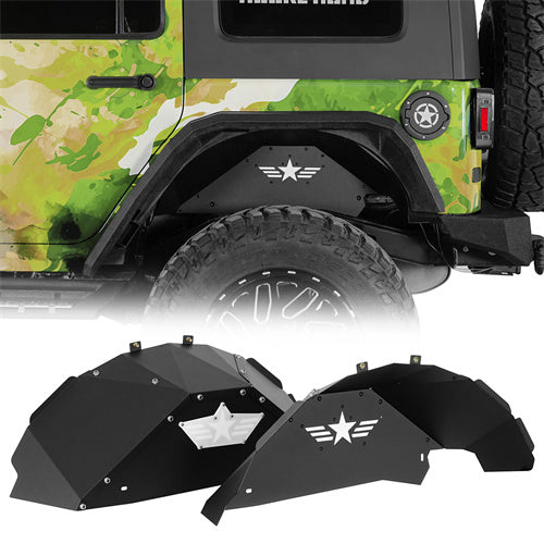 Off-road Aluminum Rear Inner Fender Liners For 2007-2018 Jeep Wrangler JK - Landshaker4x4