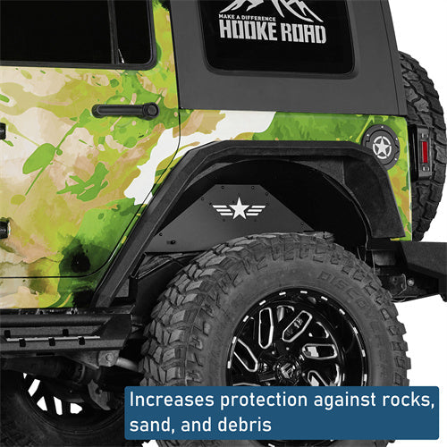 Off-road Aluminum Rear Inner Fender Liners For 2007-2018 Jeep Wrangler JK - Landshaker4x4
