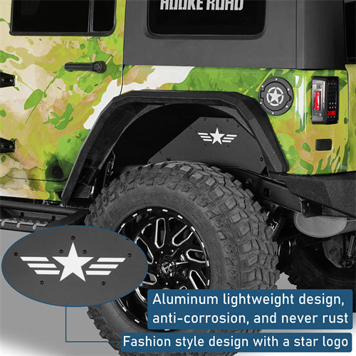 Off-road Aluminum Rear Inner Fender Liners For 2007-2018 Jeep Wrangler JK - Landshaker4x4