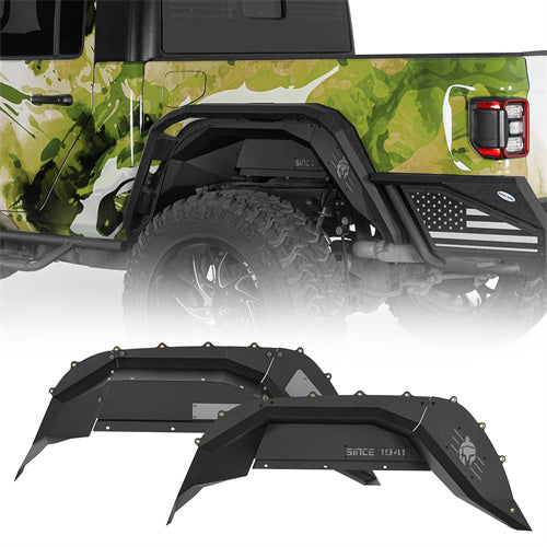 Rear Inner Fender Liners For 2018-2025 Jeep Wrangler JL / Gladiator JT - landshaker