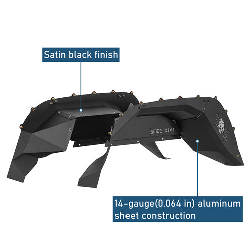 Rear Inner Fender Liners For 2018-2025 Jeep Wrangler JL / Gladiator JT - landshaker