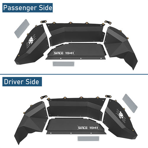 Rear Inner Fender Liners For 2018-2025 Jeep Wrangler JL / Gladiator JT - landshaker