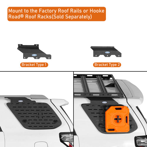 Rear Window Exterior Storage Panel Molle Panel Kit For 2010-2024 Toyota 4Runner(Excluding 19+TRD Pro) - LandShaker