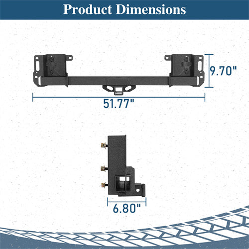 Class III Receiver Hitch with 2" Square Receiver Opening For 2015-2025 Ford F-150 - Landshaker4x4