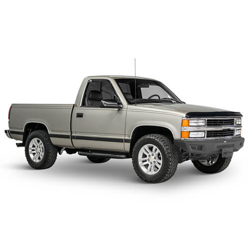 Road Trip Front Bumper w/ LED spotlights included For 1988-1998 Chevy C/K 1500 2500 3500 - LandShaker