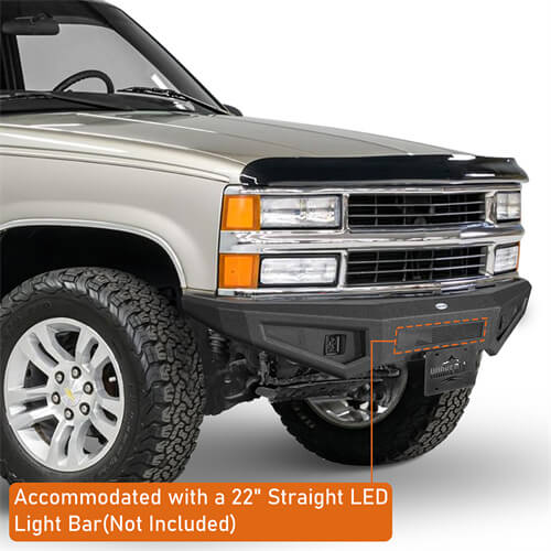 Road Trip Front Bumper For 1988-1998 Chevy C/K 1500 2500 3500 & GMC Sierra 1500 2500 3500 - LandShaker4x4