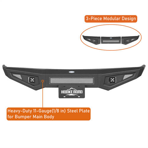 Road Trip Front Bumper For 1988-1998 Chevy C/K 1500 2500 3500 & GMC Sierra 1500 2500 3500 - LandShaker4x4