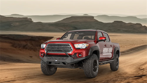Road Trip Front Bumper w/ Winch Plate For 2016-2023 Toyota Tacoma 3rd Gen - Ultralisk4x4